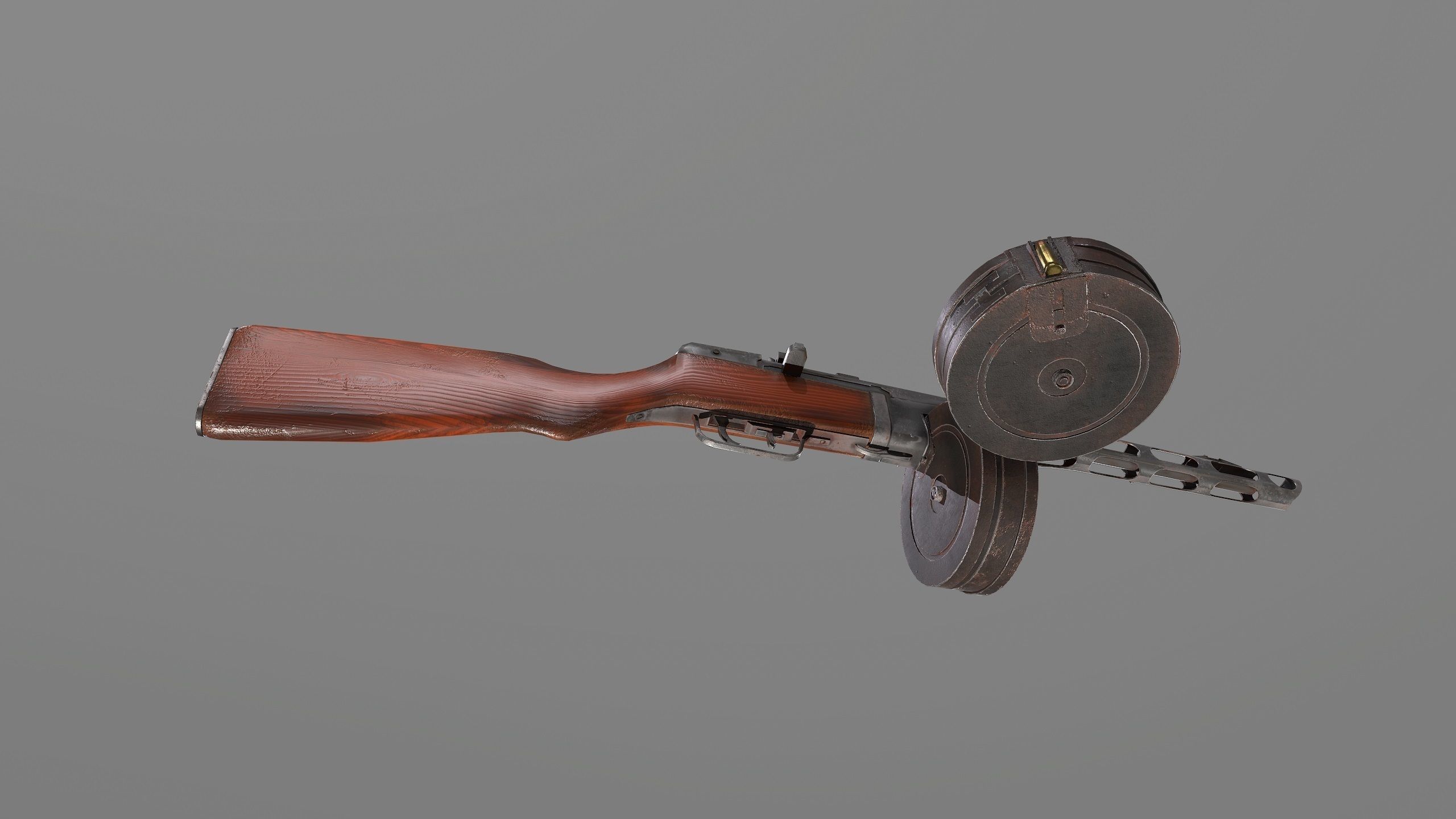 Ppsh-41 Low-poly 3D model_3