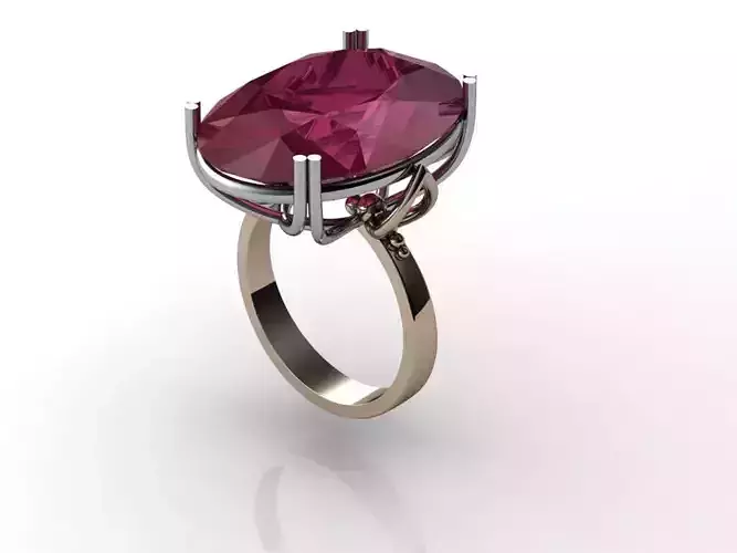 Fashion 2 Parts Ring 3D print model