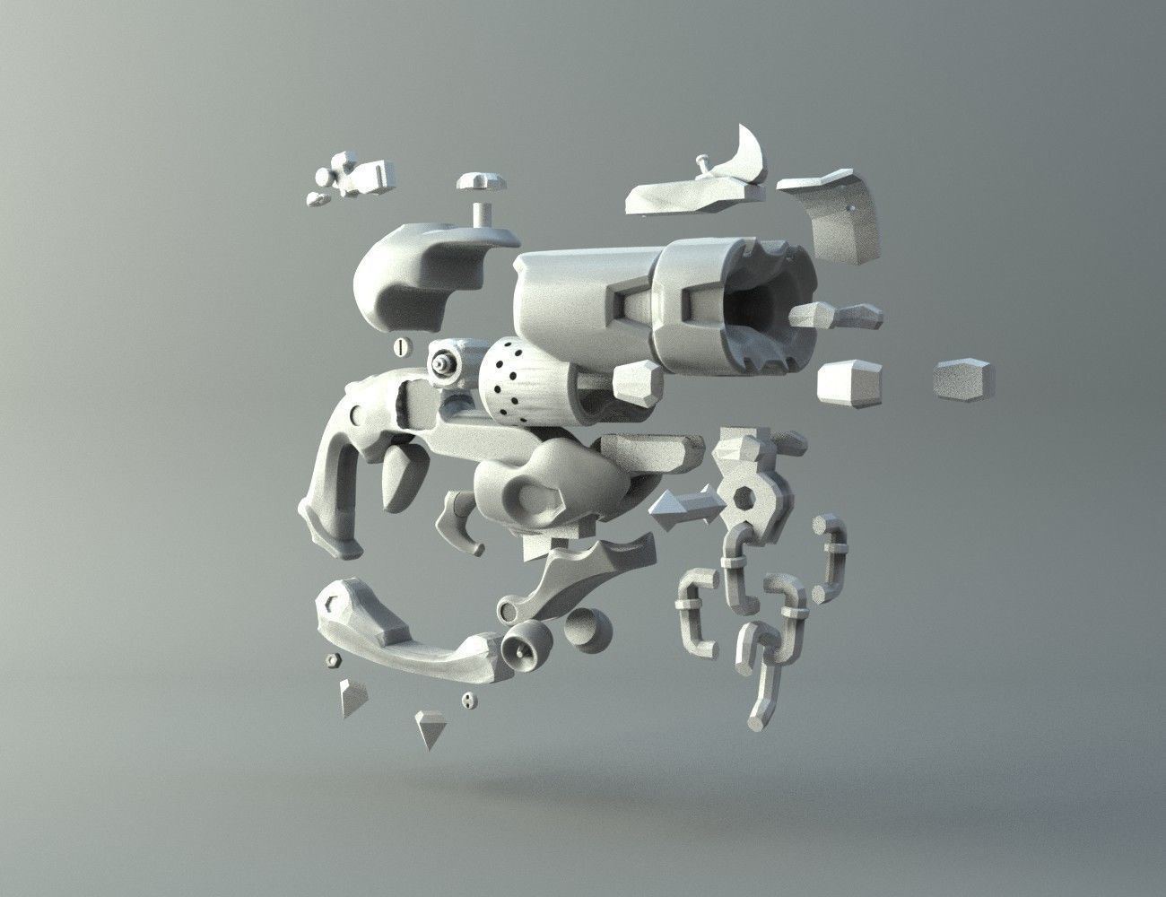 Roadhog scrap gun - Overwatch game 3D print model_5