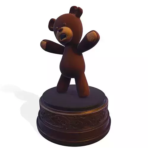 Stylized PBR Bear Figurine 