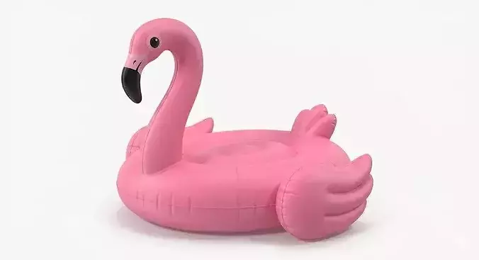 Inflatable Pink Flamingo Pool Float Prop 3d model