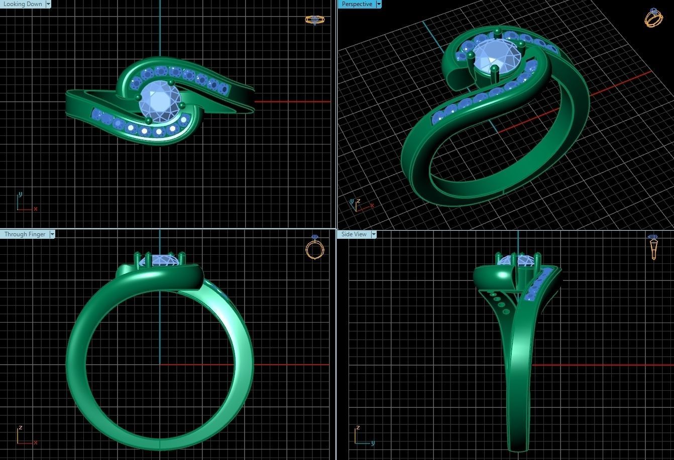Ring R0031 3D print model_3