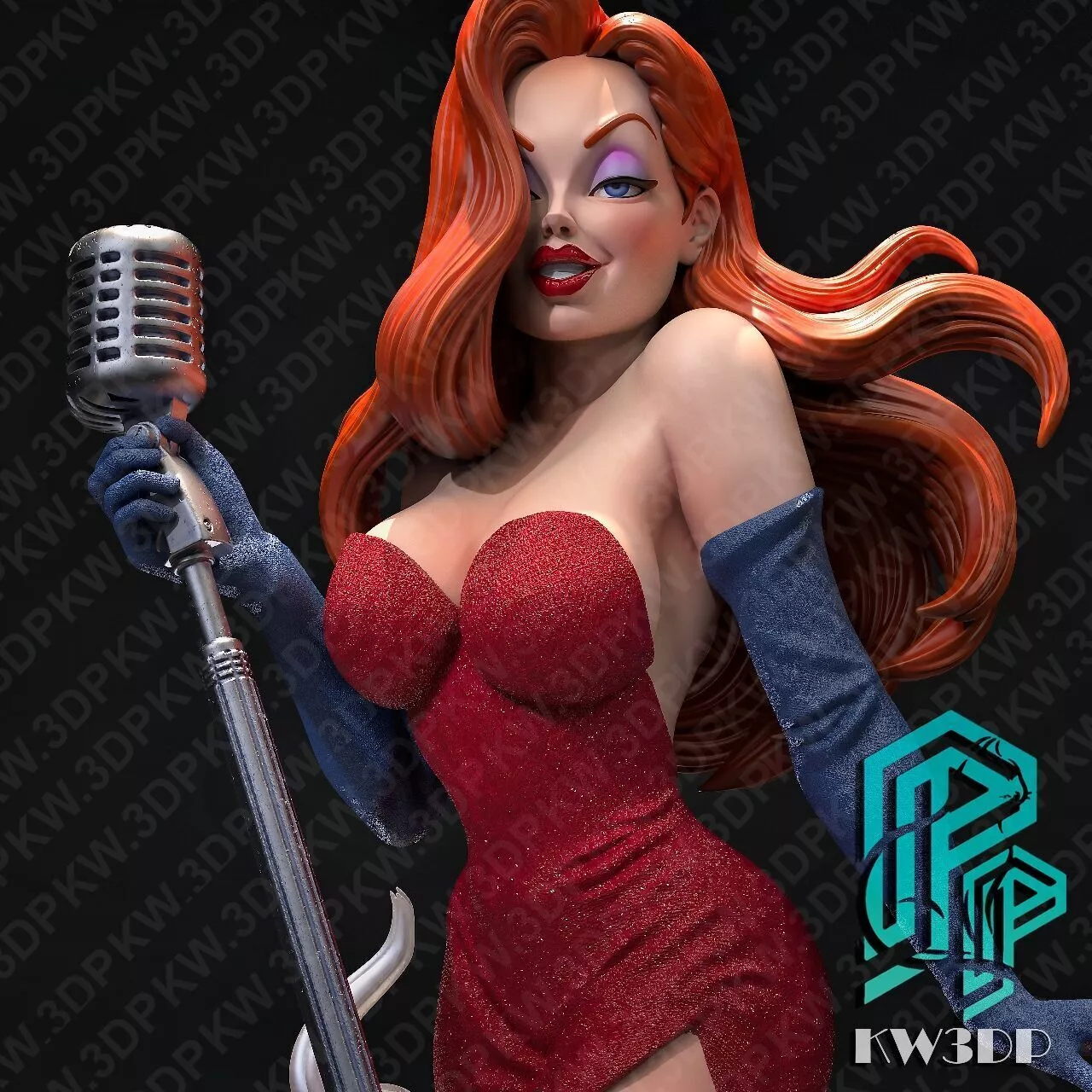 Jessica Rabbit Statue STL 3D print model