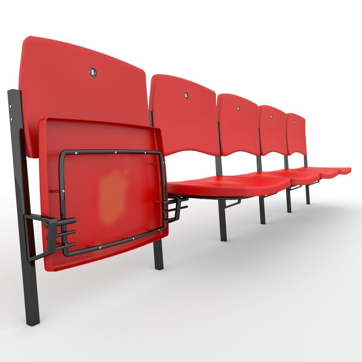 Stadium Seats 3D model_6
