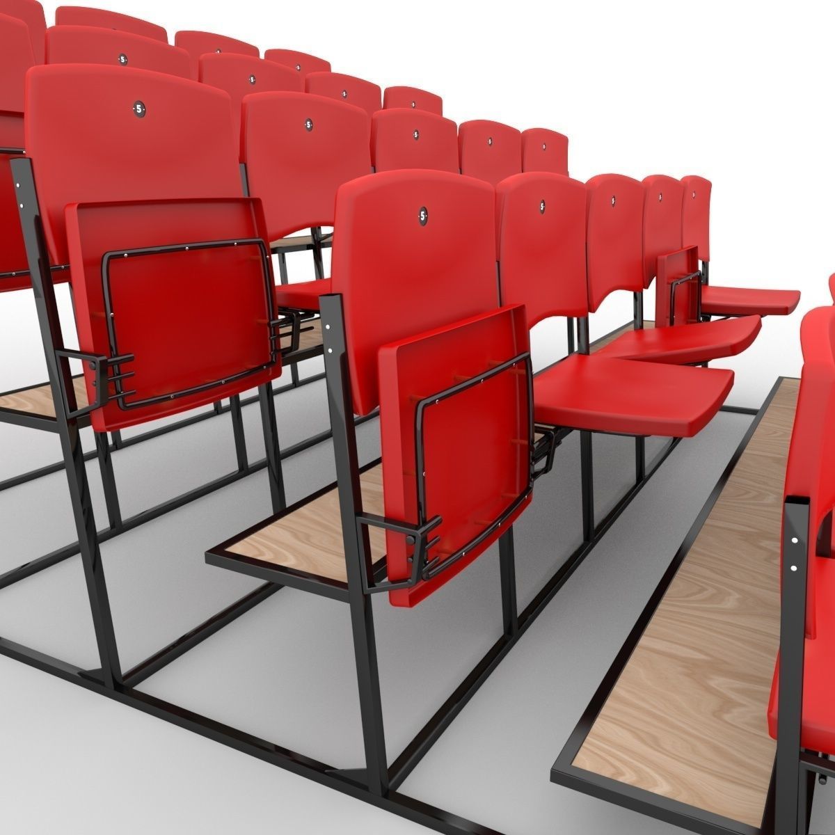Stadium Seats 3D model_10