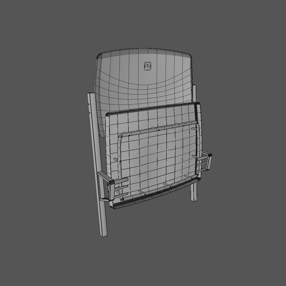 Stadium Seats 3D model_5