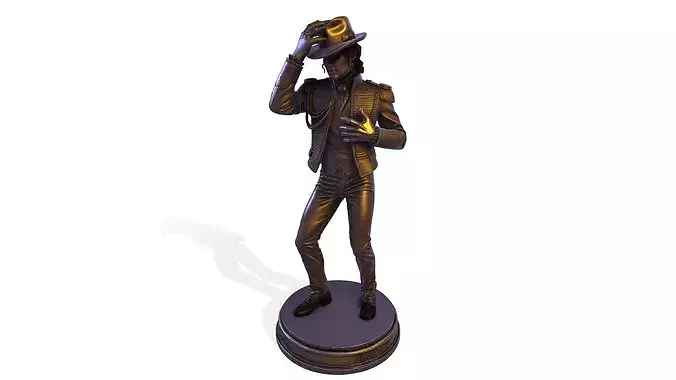 Realistic MJ PBR Legendary Pop King Statue