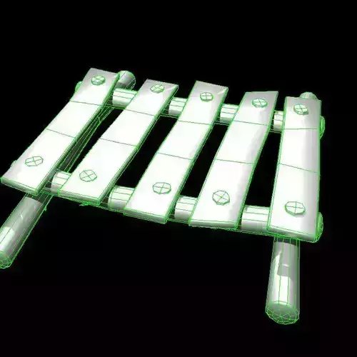 Wooden Panel Low-poly 3D model