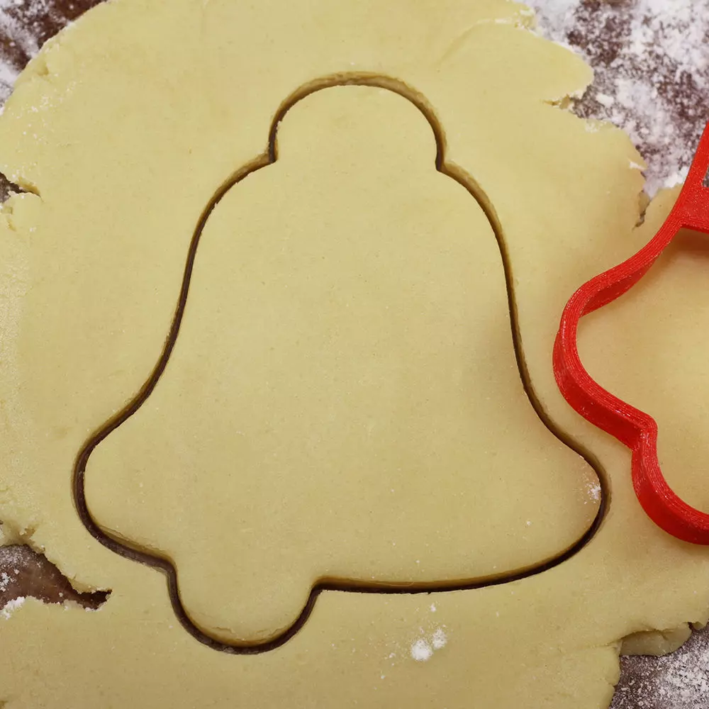 Christmas toy bell cookie cutter for professional Free 3D print model