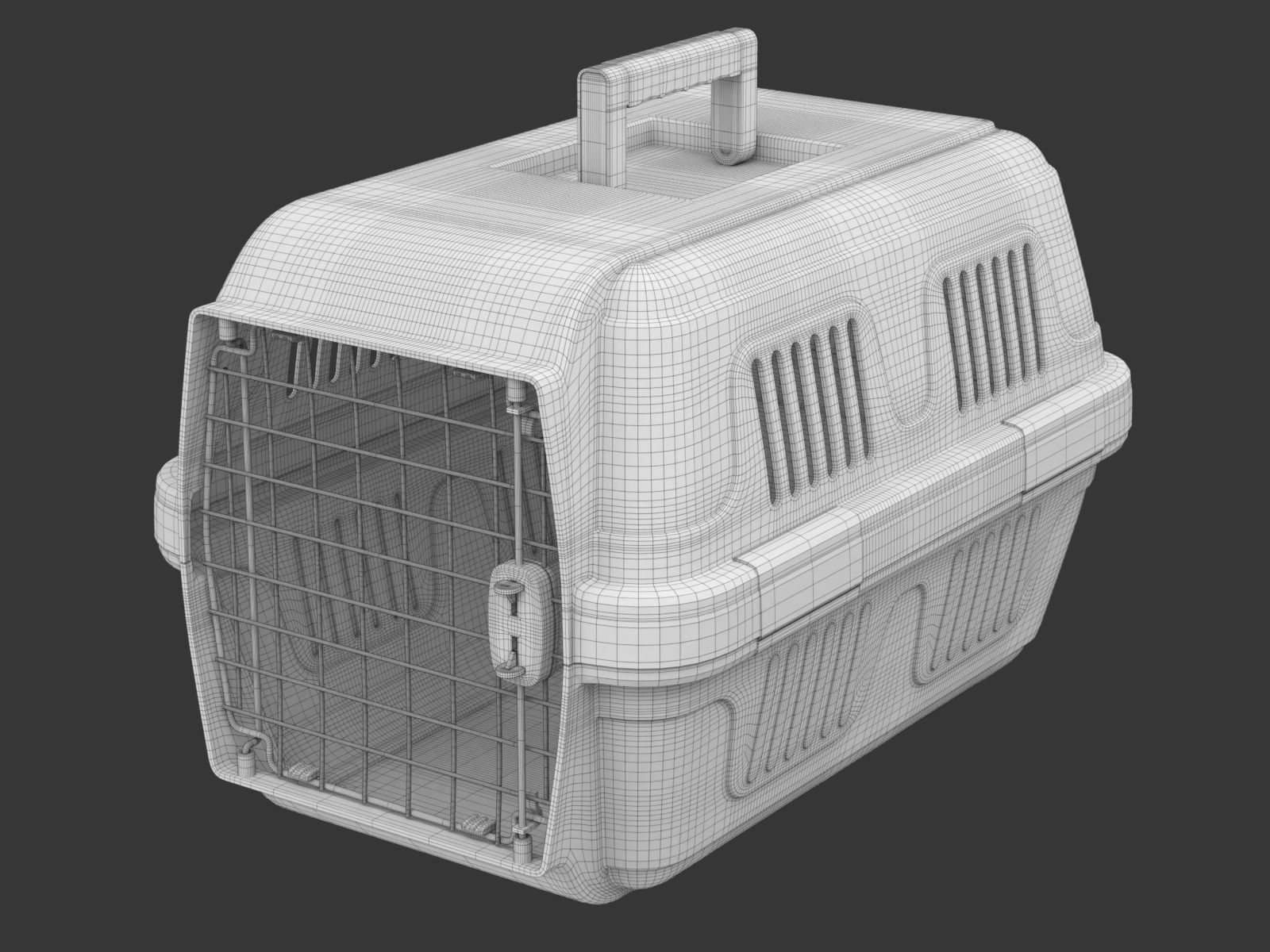 Pet carrier for traveling 3D model_20