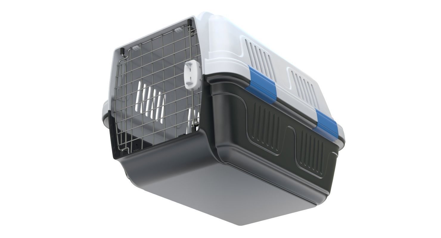 Pet carrier for traveling 3D model_4