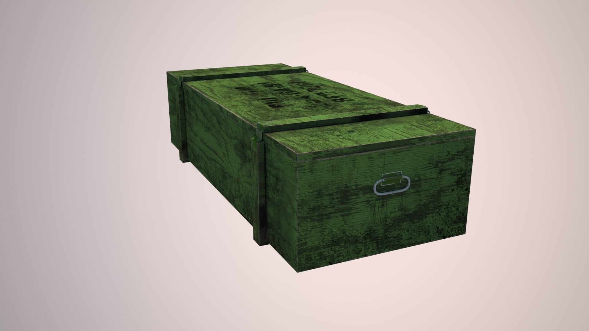 Gun box Low-poly 3D model_4