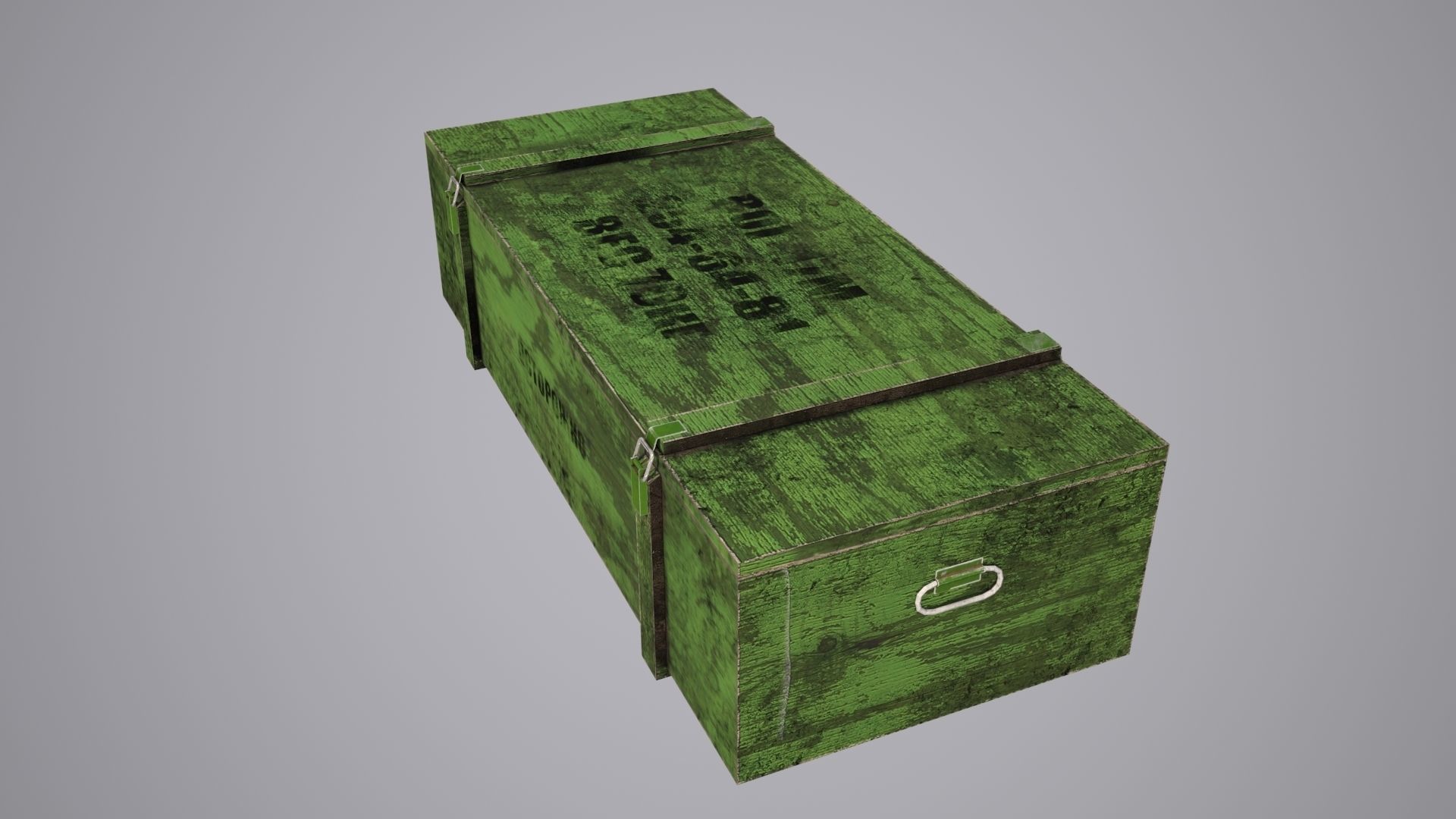 Gun box Low-poly 3D model_5