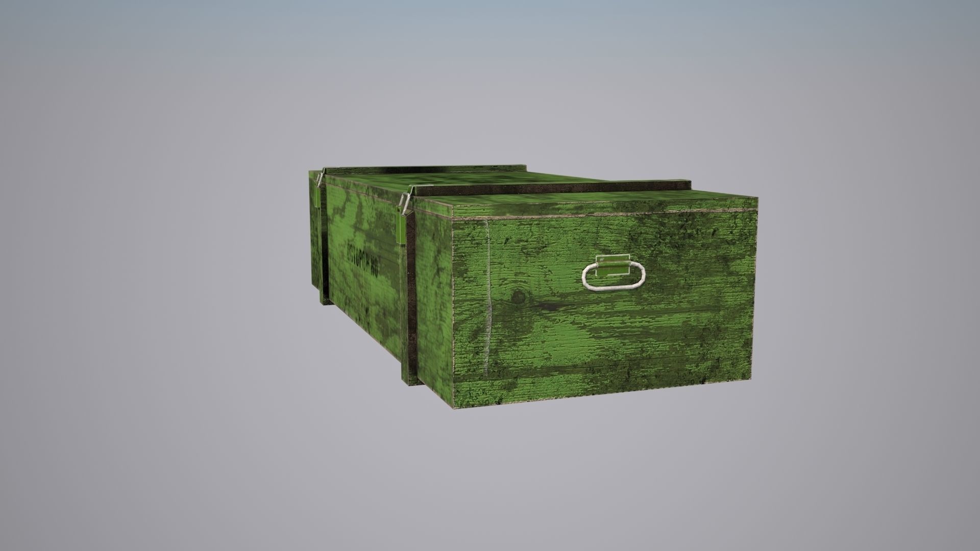 Gun box Low-poly 3D model_1