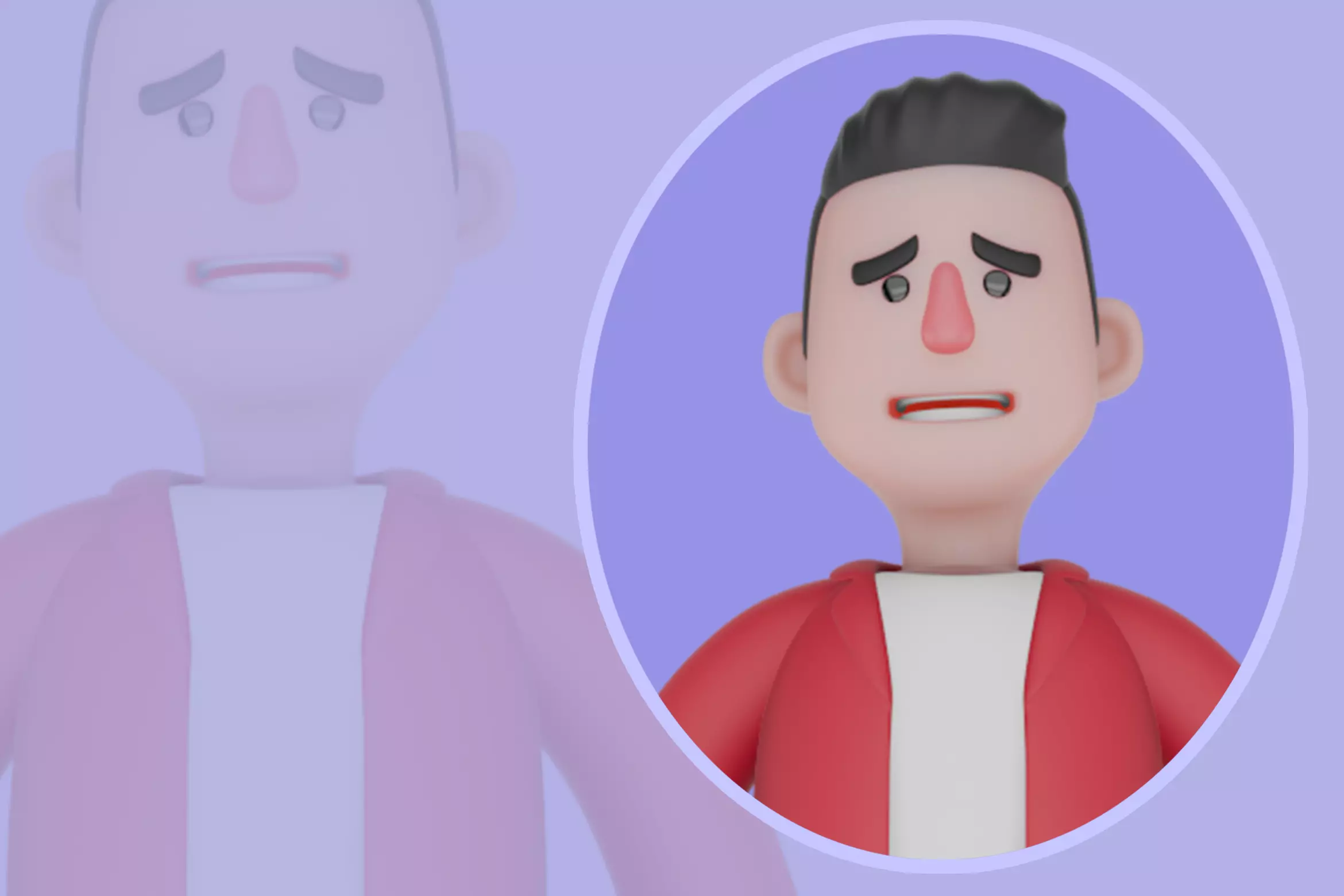 Stylized 3D Singer Character - Sad Crying 3D model
