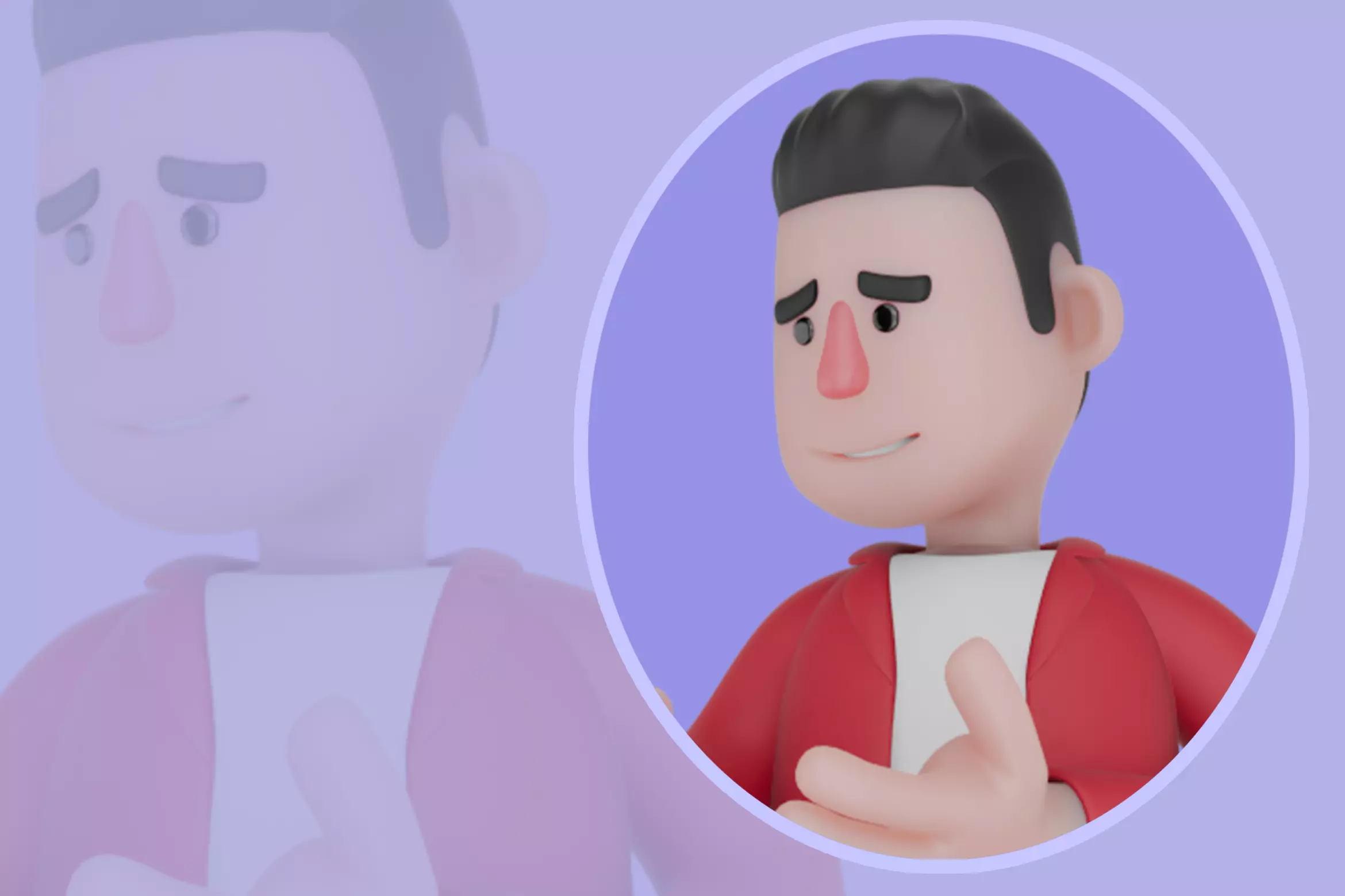 Stylized 3D Singer Character - Nervous Mic 3D model