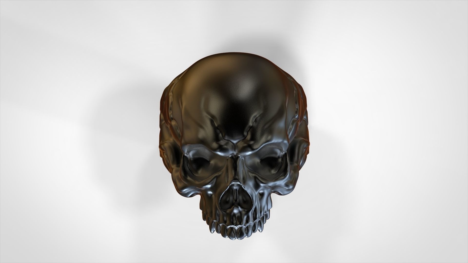 Skull Ring WR 3D print model_1