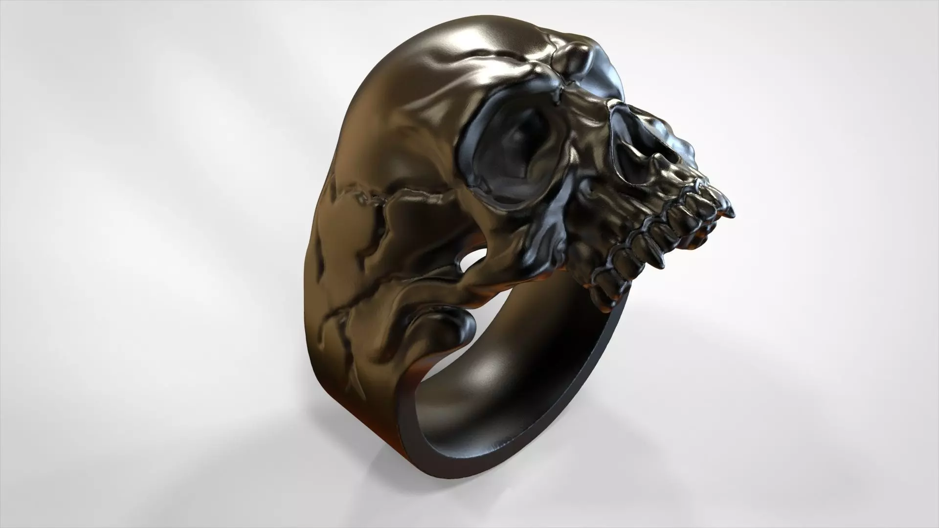 Skull Ring WR 3D print model_0