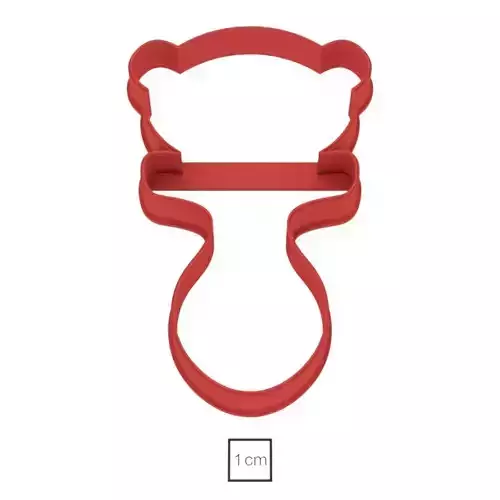 Baby rattle bear cookie cutter for professional