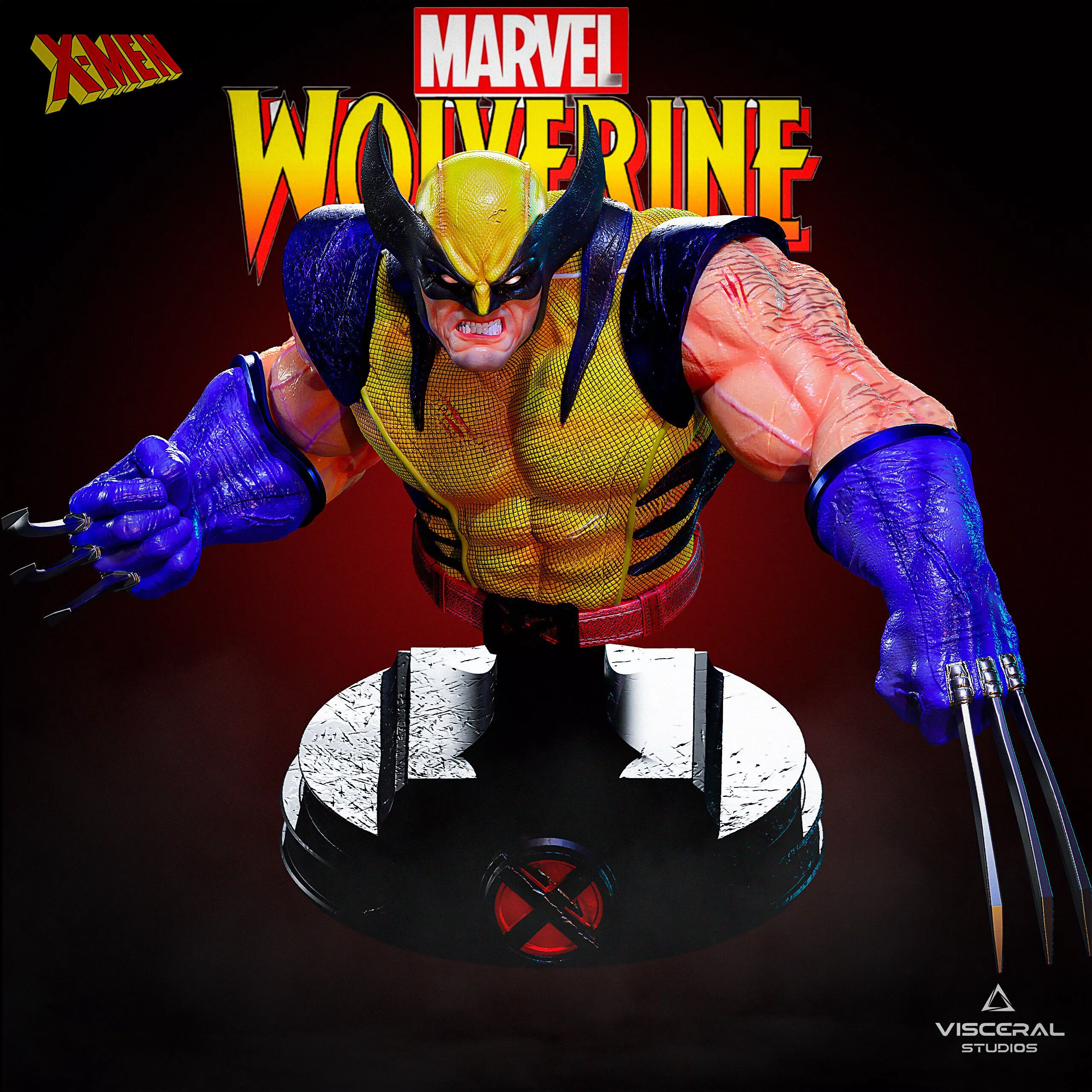 Wolverine Bust 3D print model