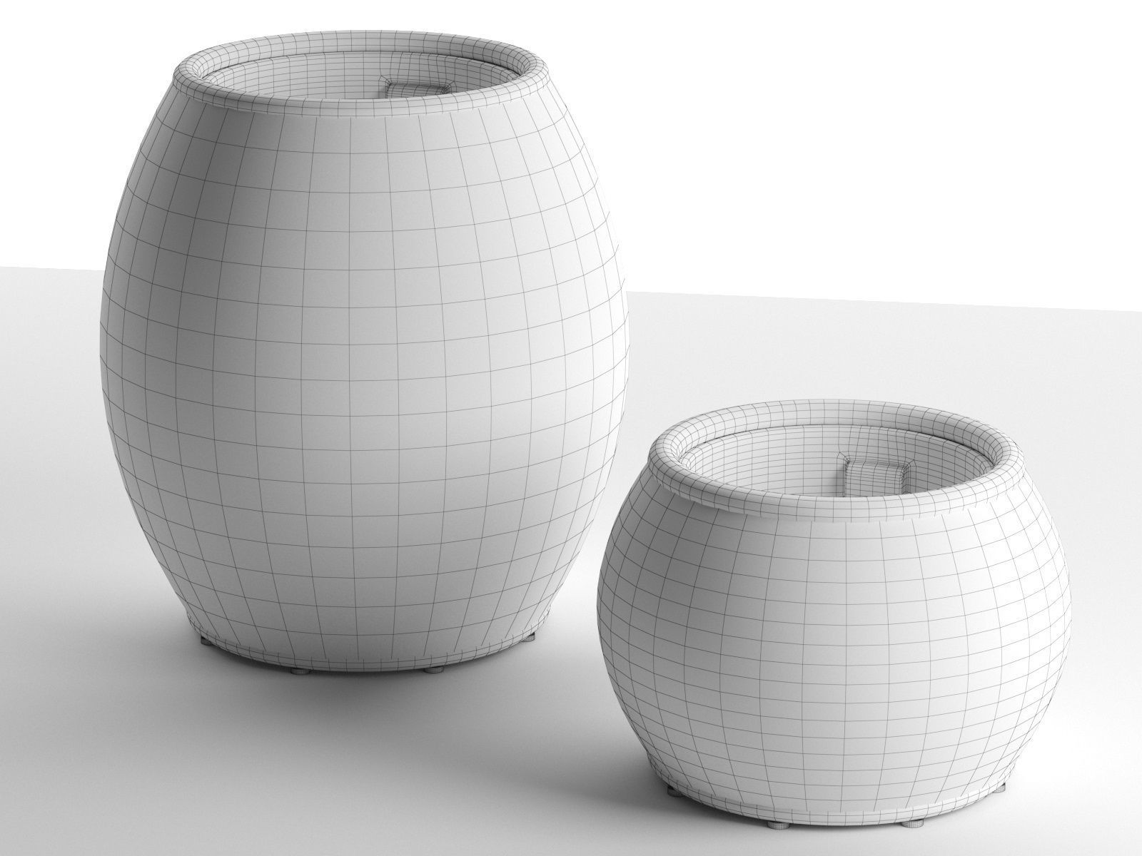 Dala Lantern and Planter 3D model_3