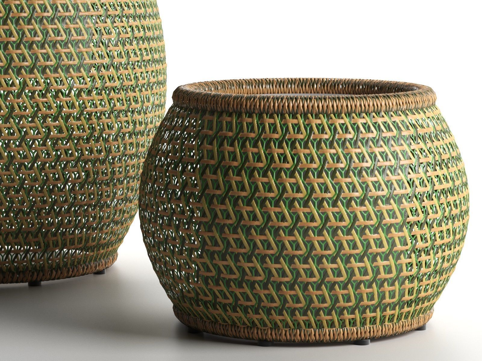 Dala Lantern and Planter 3D model_2