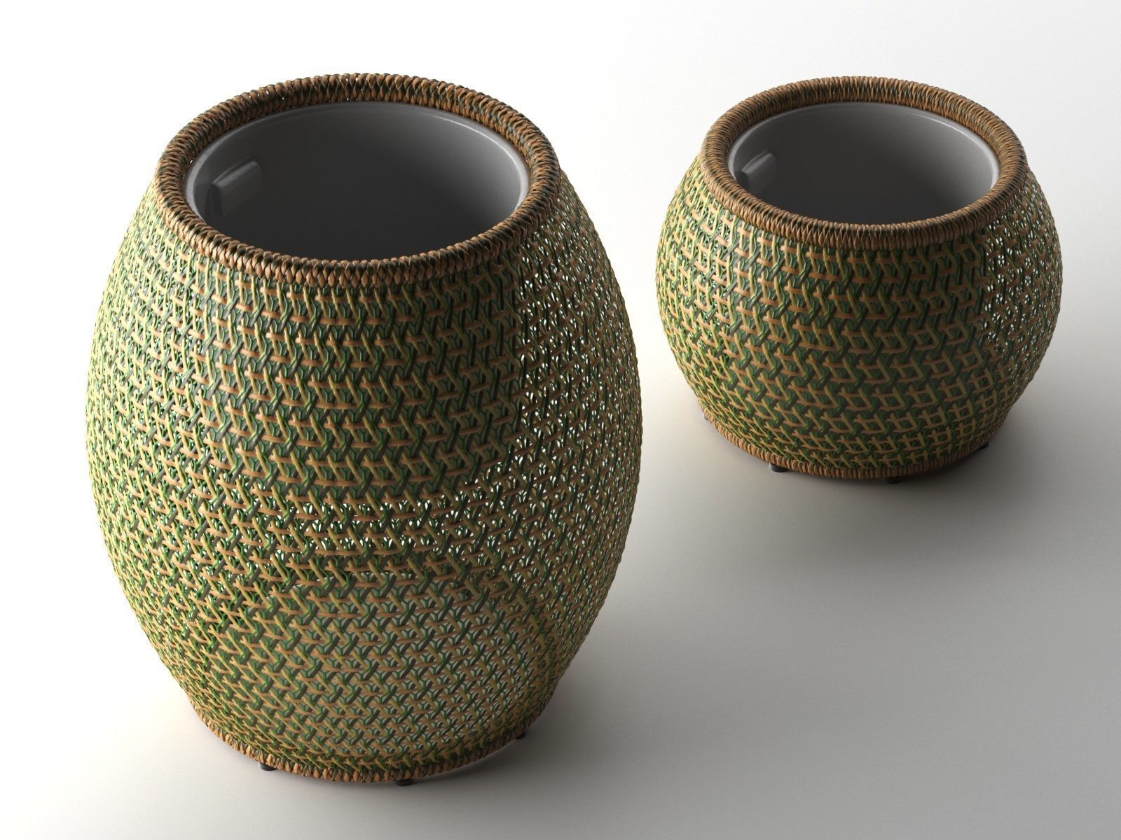 Dala Lantern and Planter 3D model_1
