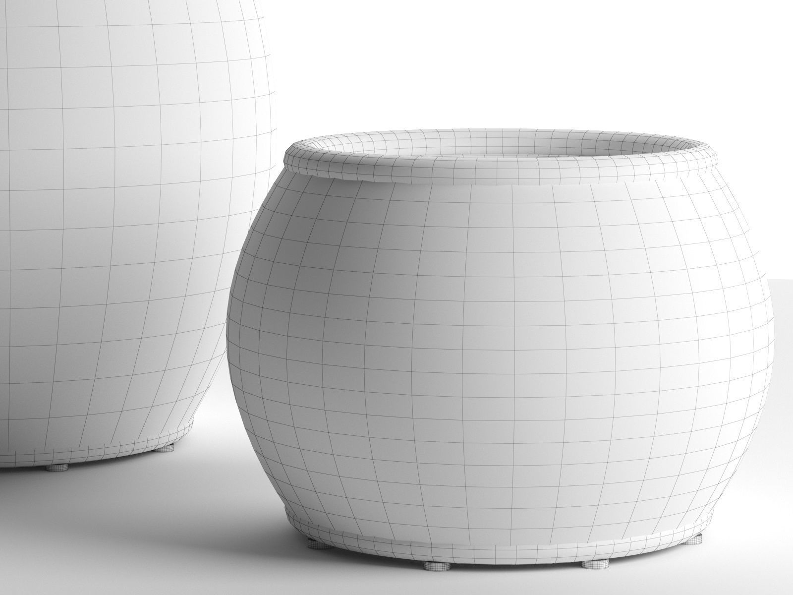 Dala Lantern and Planter 3D model_4