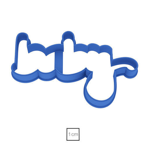 Inscription Baby cookie cutter for professional Free 3D print model