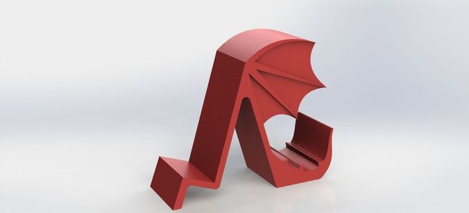 Dragon Phone Holder slim 3D print model