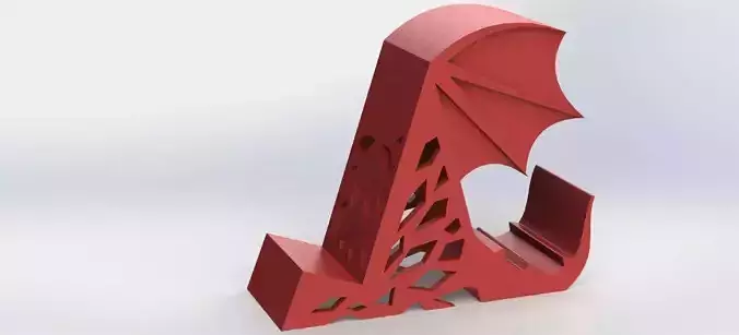 Dragon Phone Holder Slim 2 3D print model