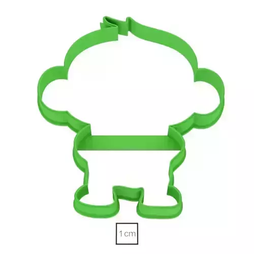 Monkey Baby in diaper cookie cutter for professional
