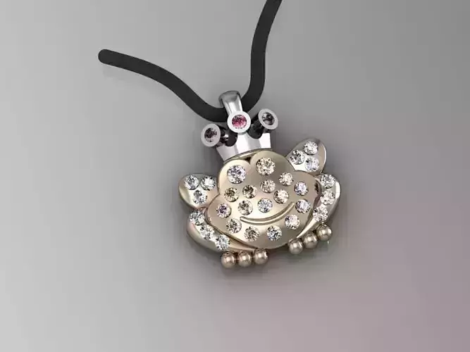 frog pendant fashion 3D print model