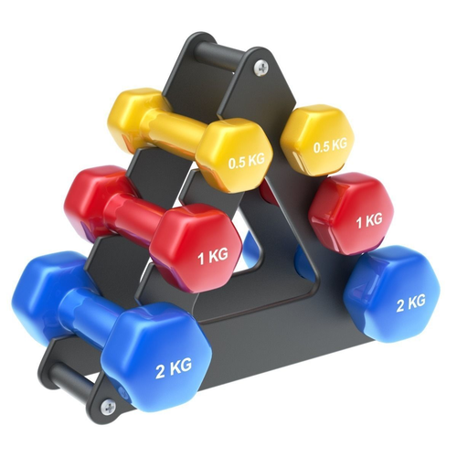 Dumbbells stack with fitness dumbbells  3D model