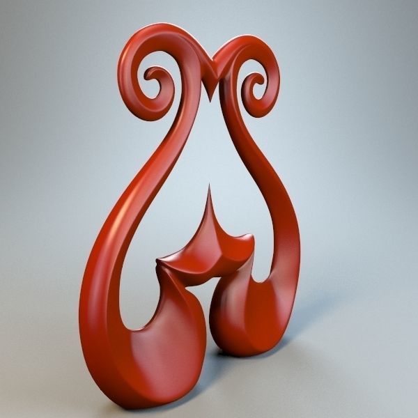 Abstract Figure m028 P 3D print model_1