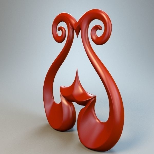 Abstract Figure m028 P 3D print model_3