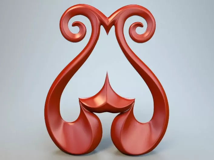 Abstract Figure m028 P 3D print model_0