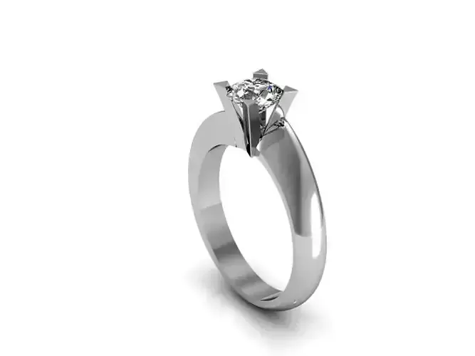 Clasic One Stone Ring