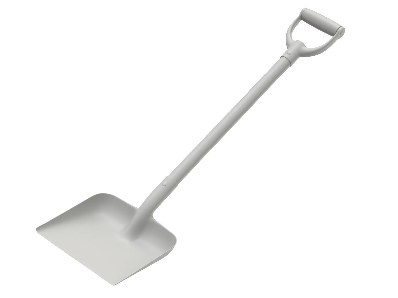 Red snow shovel 3D model_8