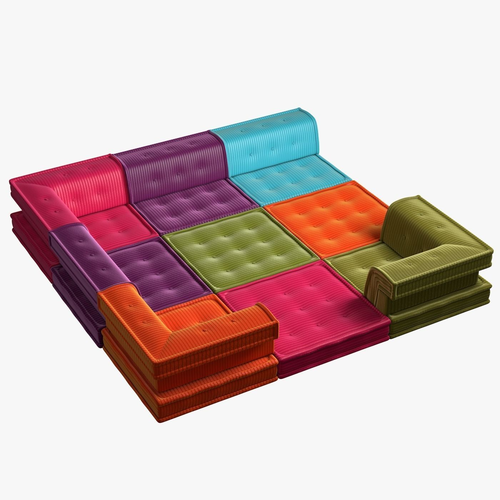 Et Modular Sofa Mahjong Cgtrader Modular Sofa Mahjong Model Max Obj Mtl S Fbx C4d 2