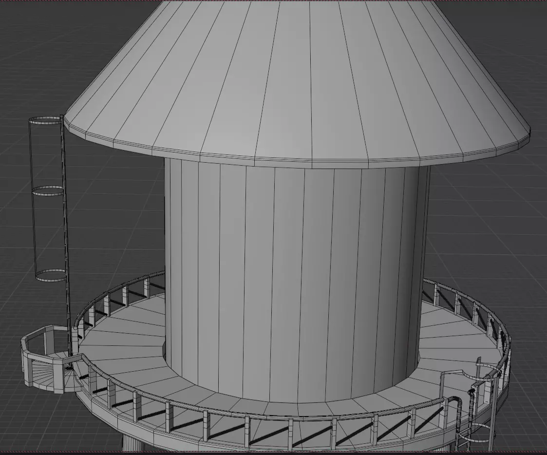industrial water towers pack medium poly assets Low-poly 3D model