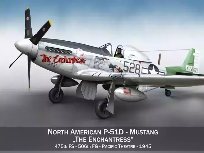 North American P-51D Mustang - The Enchantress 3D model