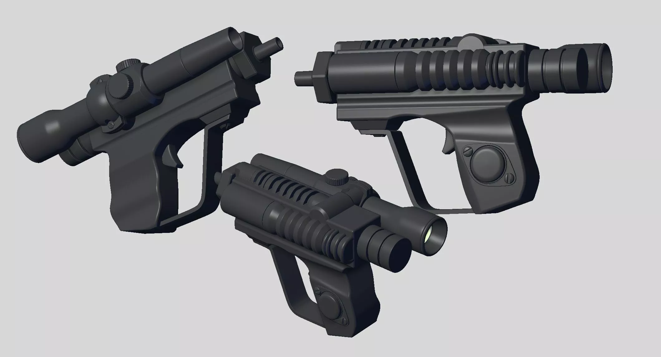 EC-17 scout trooper blaster pistol 3D print model 3D print model