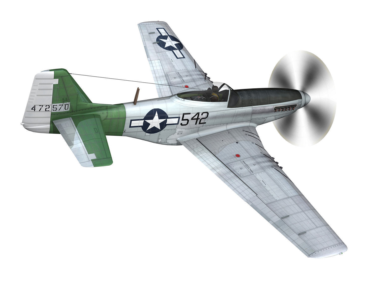 North American P-51D Mustang - Fighting Lady 3D model_5