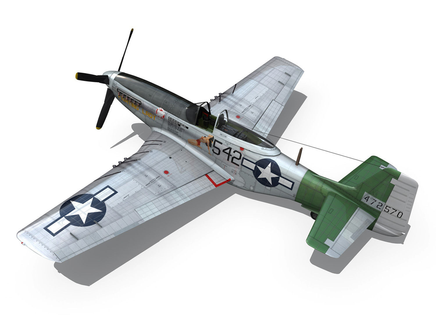 North American P-51D Mustang - Fighting Lady 3D model_10