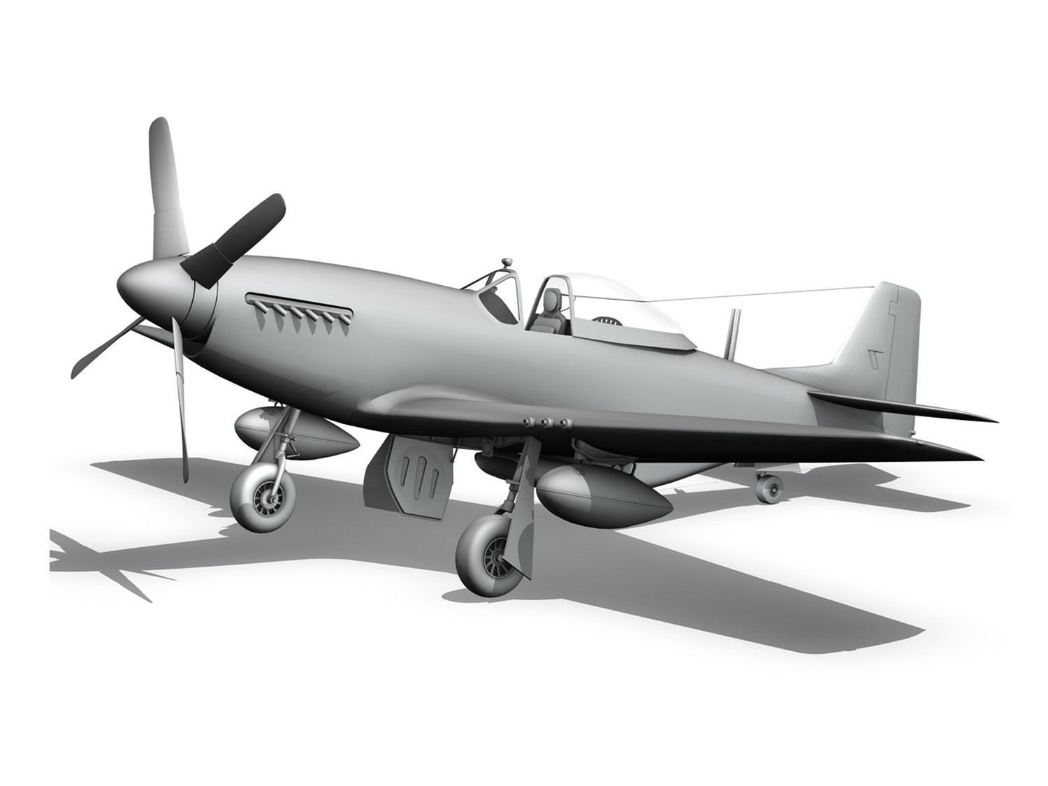 North American P-51D Mustang - Fighting Lady 3D model_17