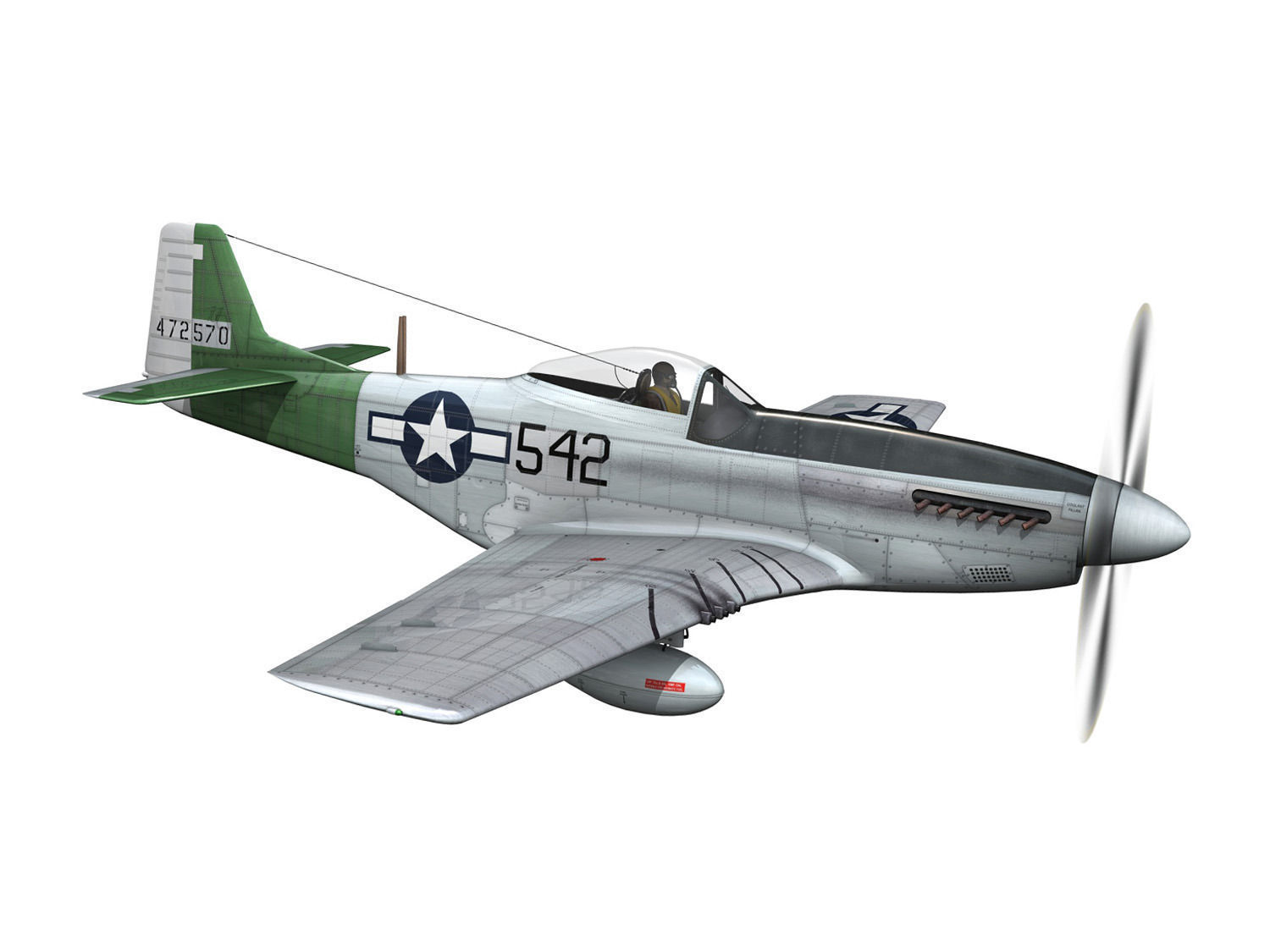 North American P-51D Mustang - Fighting Lady 3D model_6