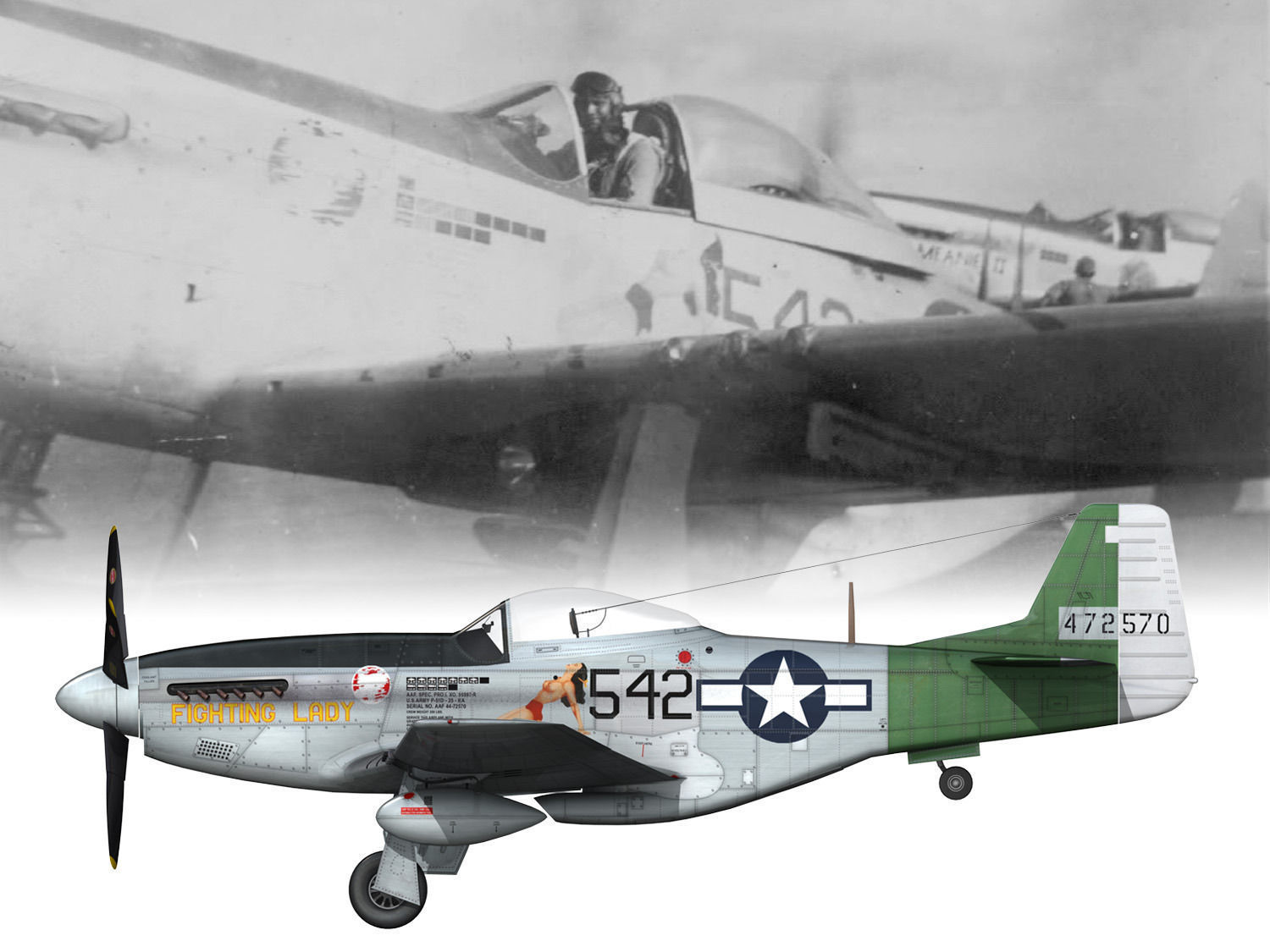 North American P-51D Mustang - Fighting Lady 3D model_16