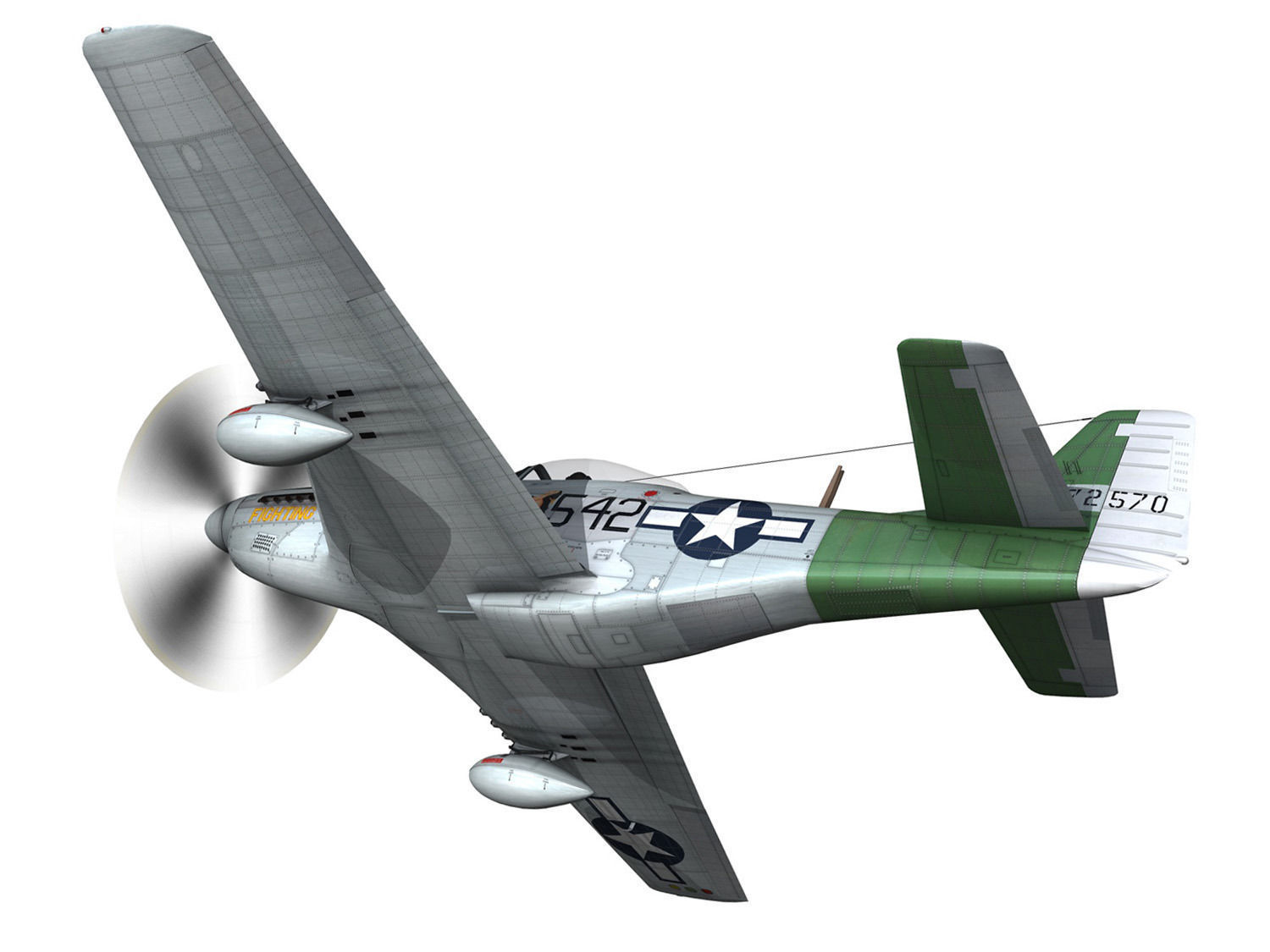 North American P-51D Mustang - Fighting Lady 3D model_3