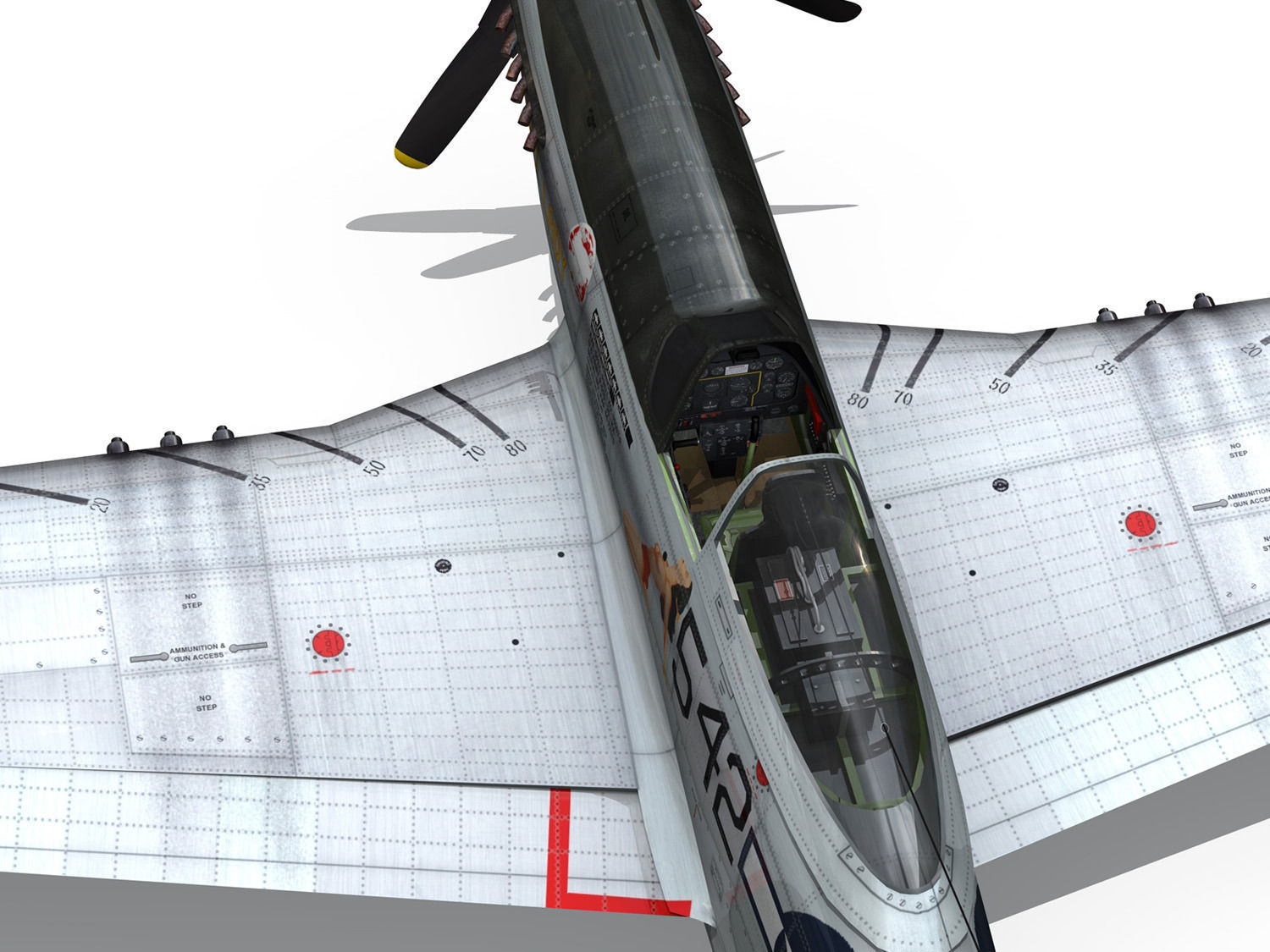 North American P-51D Mustang - Fighting Lady 3D model_15